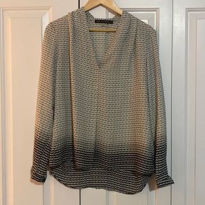Rose & Olive Patterned Long-Sleeve Top Size L
